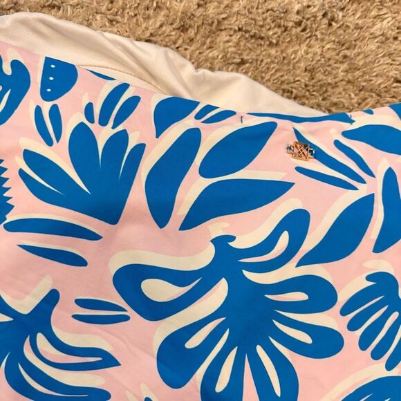 Michelle Mcdowell Women’s Floral Blue Mia One Shoulder One Piece Swimsuit Large - Picture 4 of 5